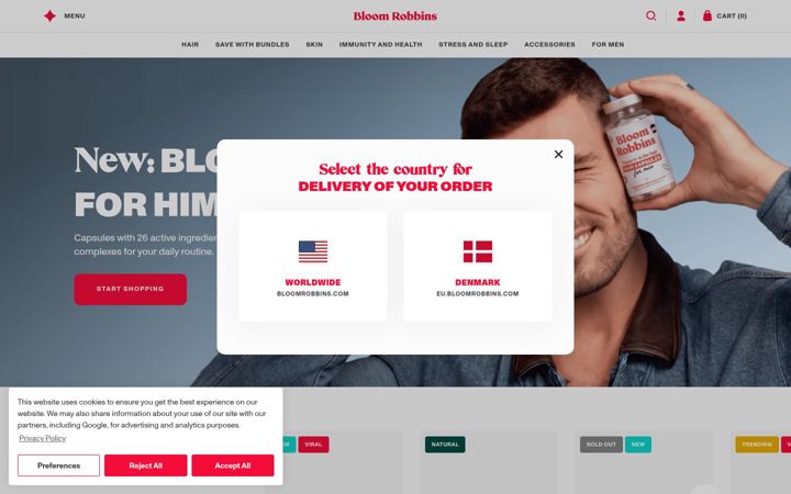 Screenshot of bloomrobbins.com