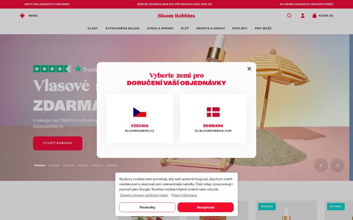 Skärmbild av bloomrobbins.cz