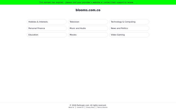 Screenshot of blooms.com.co