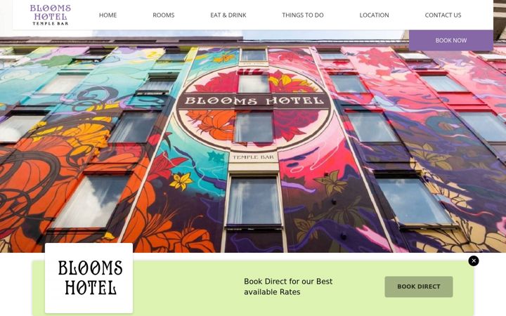 Screenshot stránky blooms.ie
