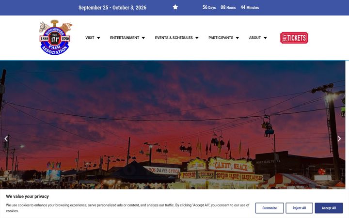 Screenshot stránky bloomsburgfair.com