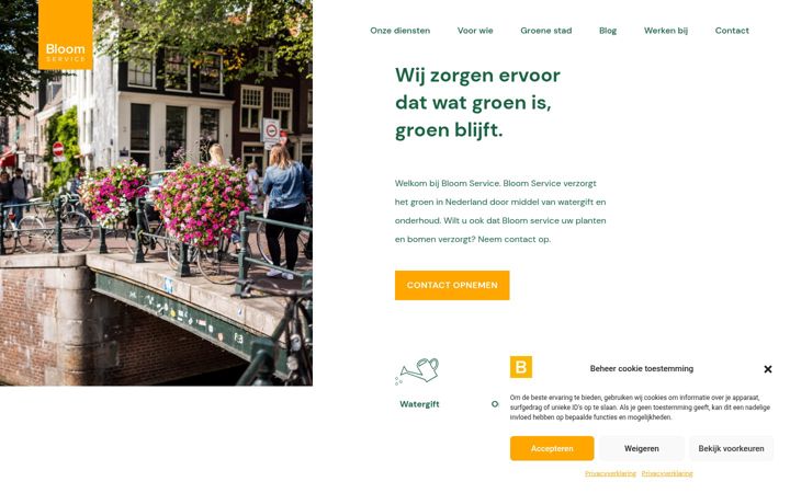 Screenshot stránky bloomservice.nl