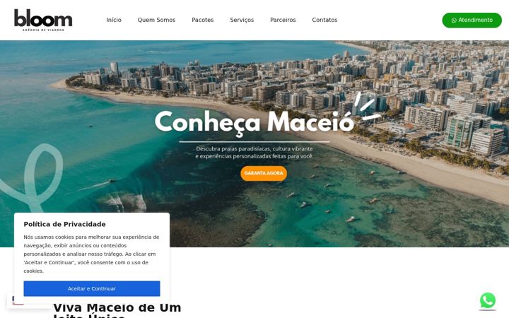 Ekrānuzņēmums no bloomviagens.com.br