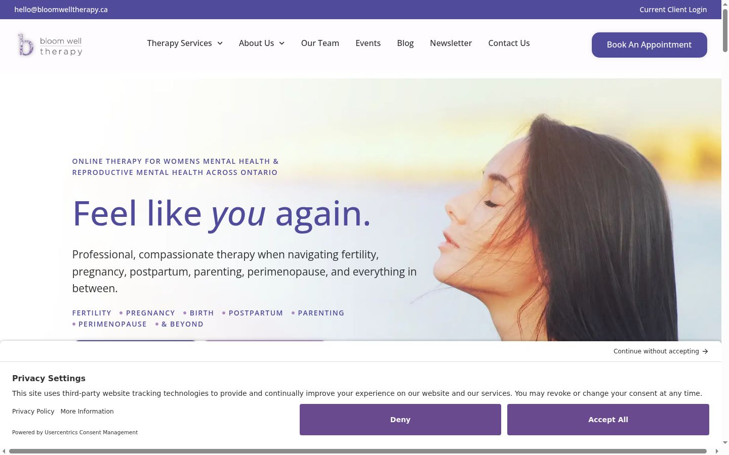 Ekrānuzņēmums ar piekrišanas baneri, kas tika rādīts pirms jebkādas mijiedarbības