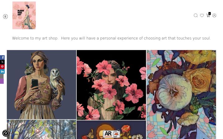 Ekrānuzņēmums no bloomwiseart.com