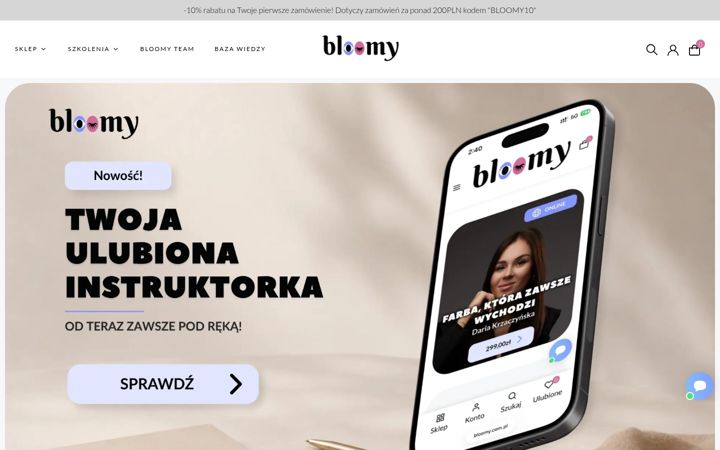 Skærmbillede af bloomy.com.pl