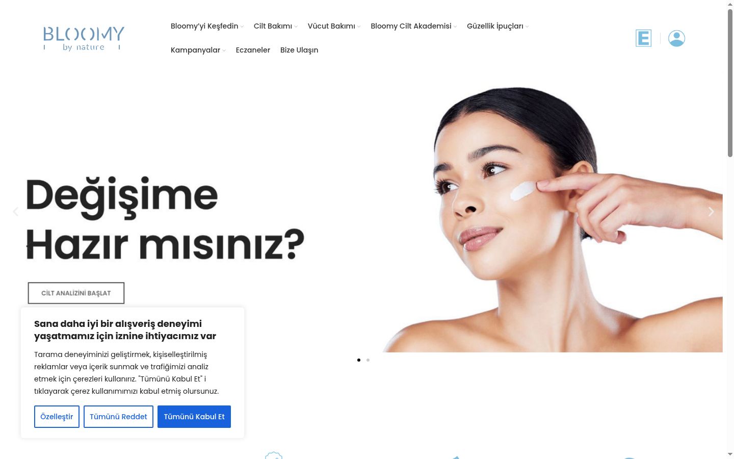 Ekrānuzņēmums ar piekrišanas baneri, kas tika rādīts pirms jebkādas mijiedarbības