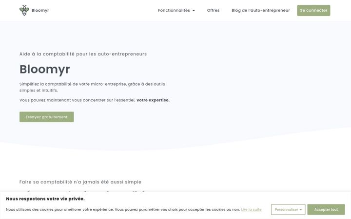 Screenshot of bloomyr.com