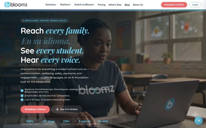 Screenshot of bloomz.net