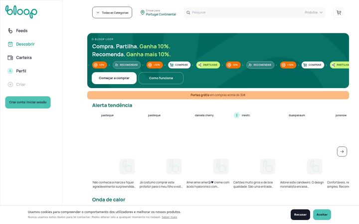 Screenshot of bloop.eu