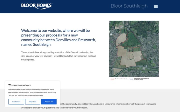 Screenshot of bloorsouthleigh.co.uk