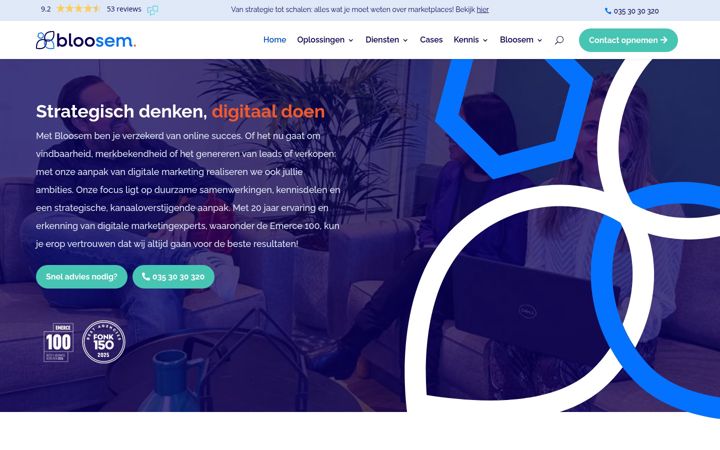 Screenshot of bloosem.nl