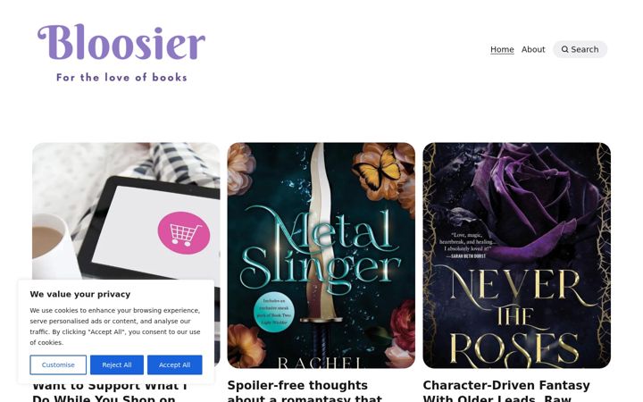 Screenshot of bloosier.com