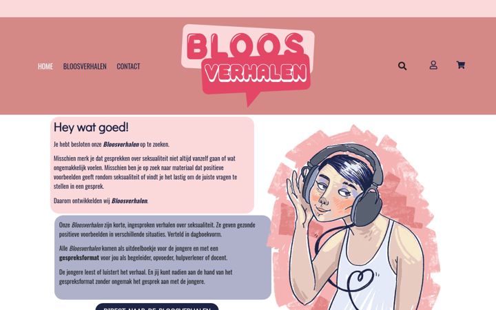 Captura de pantalla de bloosverhalen.nl