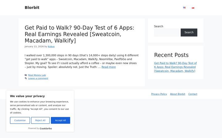Screenshot of blorbit.com