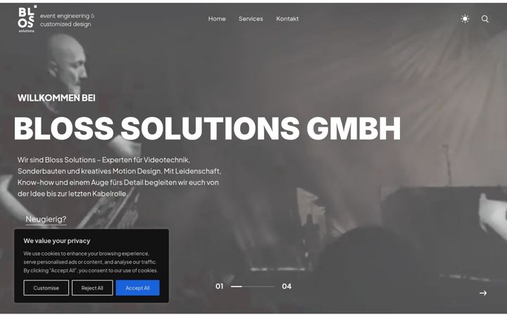Screenshot of bloss.solutions
