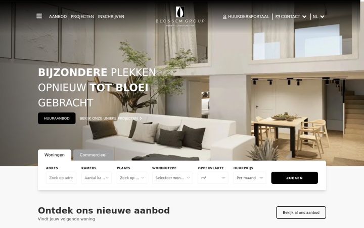 Screenshot of blossemgroup.nl