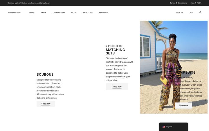 Screenshot of blossfashion.com