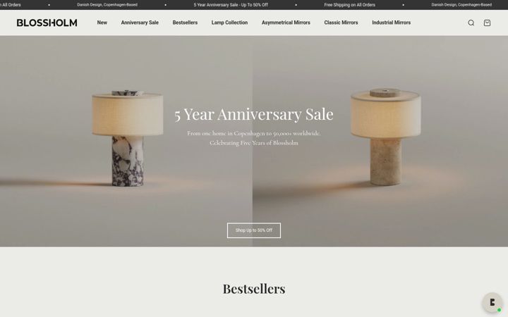 Screenshot of blossholm.se