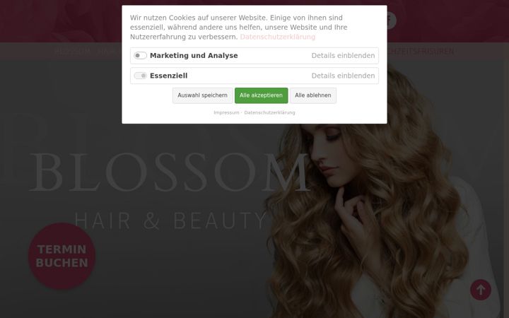 Screenshot of blossom-hair.de