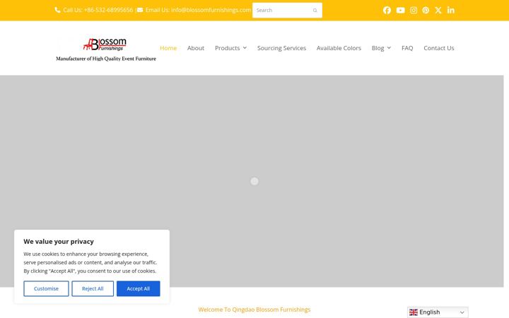 Screenshot of blossomfurnishings.com