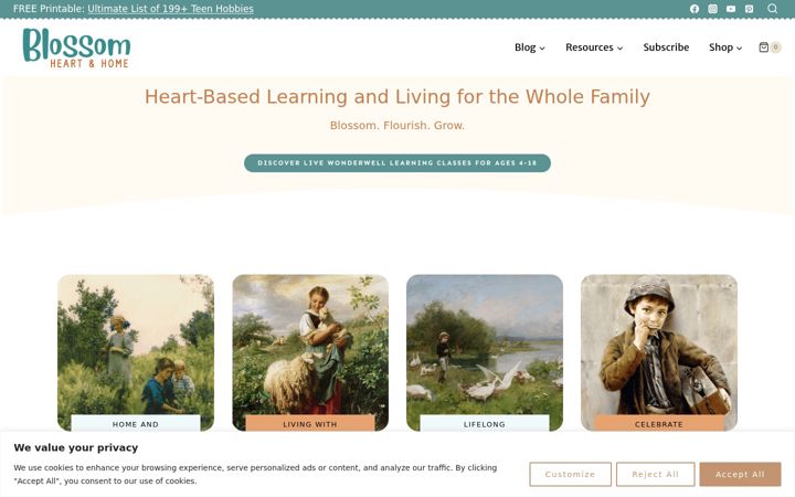 Screenshot of blossomheartandhome.com