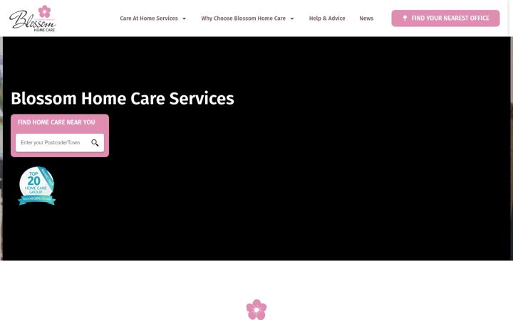 Screenshot of blossomhomecare.co.uk