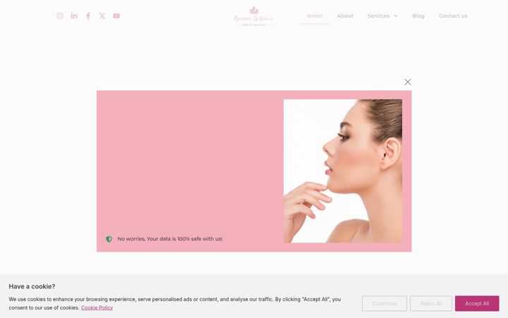 Screenshot of blossomsaesthetics.in