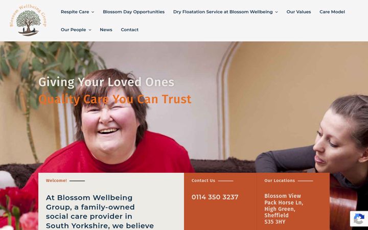 Screenshot of blossomwellbeinggroup.co.uk