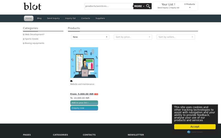 Screenshot of blot.co.in