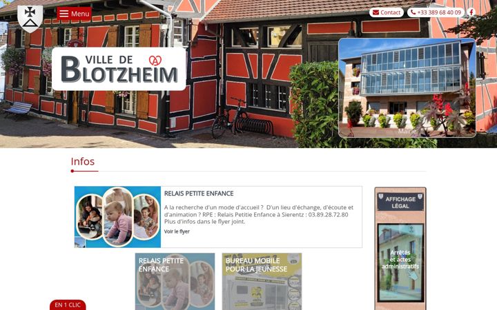 Screenshot of blotzheim.fr