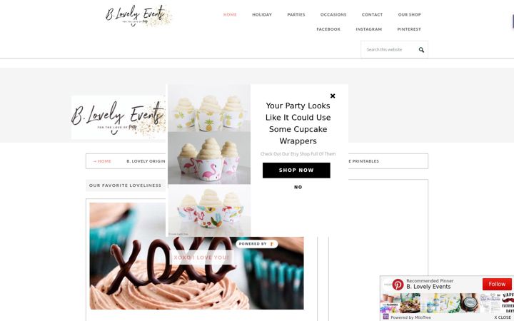 Screenshot of blovelyevents.com