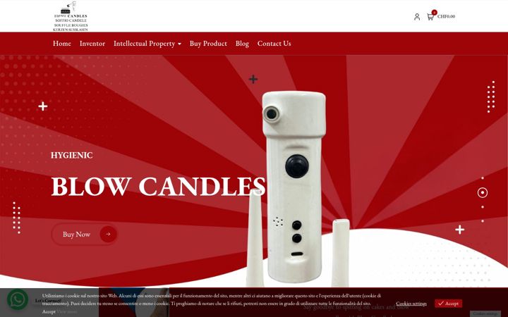 Screenshot of blowcandles.cloud