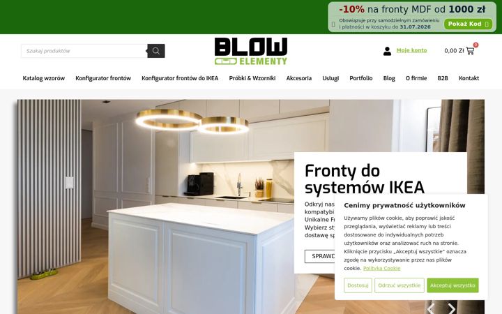 Екранна снимка на blowelementy.pl