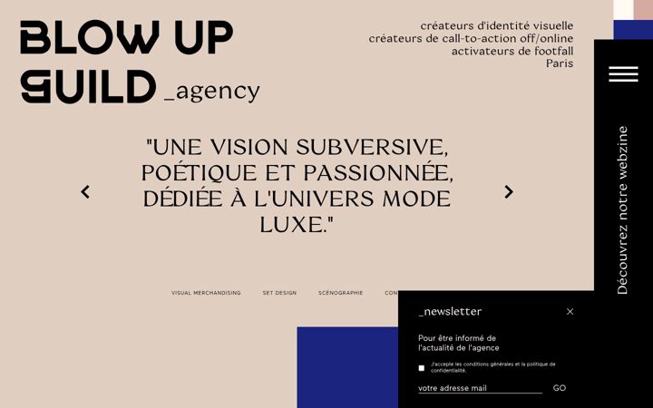 Captura de pantalla de blowupguildagency.com