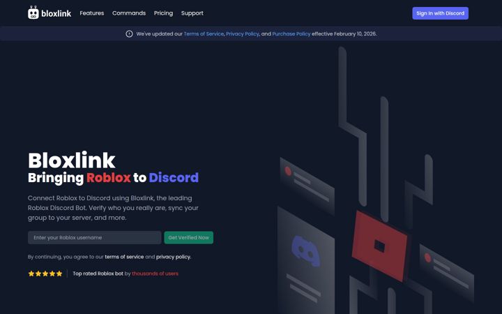 Screenshot of blox.link