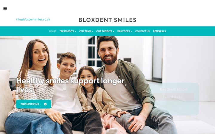 Screenshot of bloxhamdentalpractice.co.uk