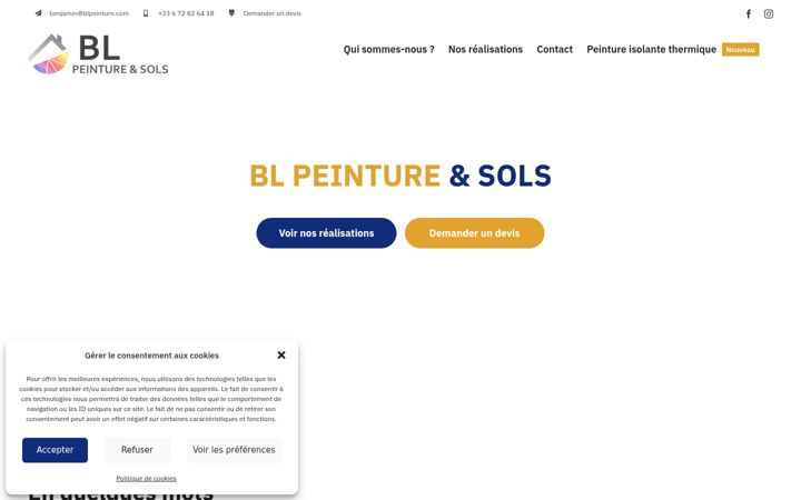 Екранна снимка на blpeinture.com