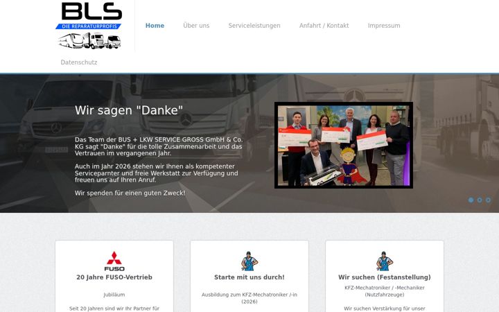 Screenshot of bls-flein.de