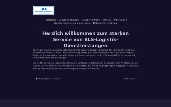 Screenshot of bls-logistics.com