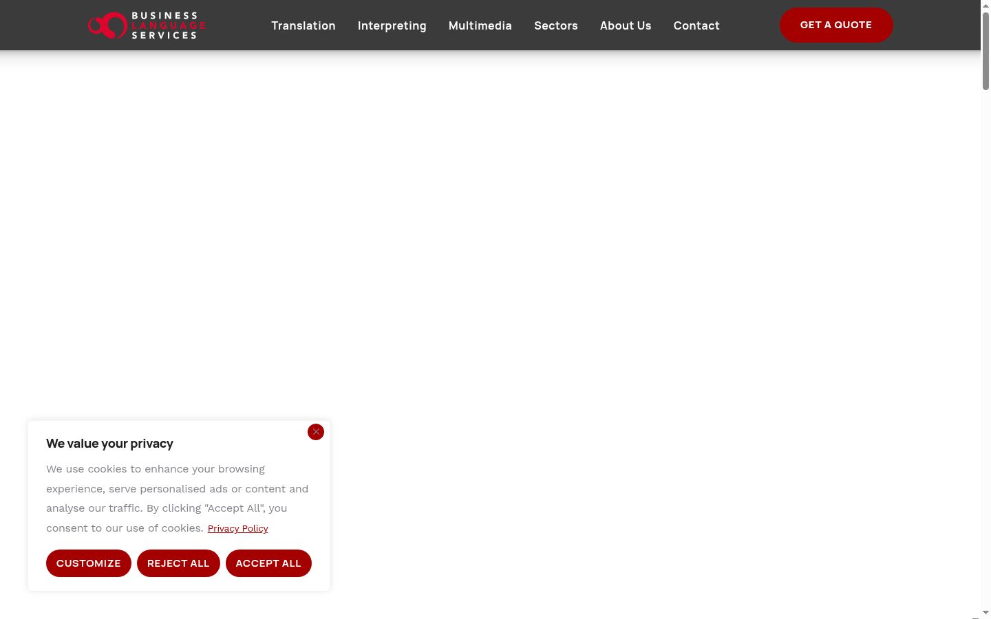 Screenshot tal-banner tal-kunsens muri qabel kwalunkwe interazzjoni