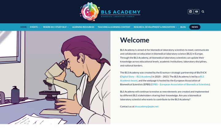 Snímek obrazovky blsacademy.net
