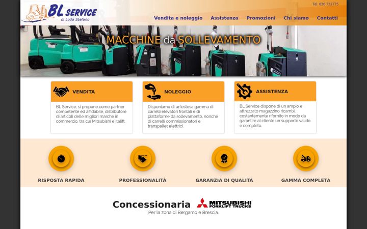Screenshot of blservicecarrellielevatori.it