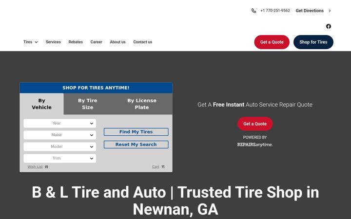 Screenshot of bltireauto.com