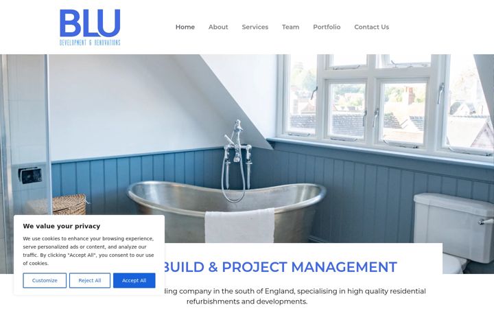 Screenshot of blu-developments.co.uk