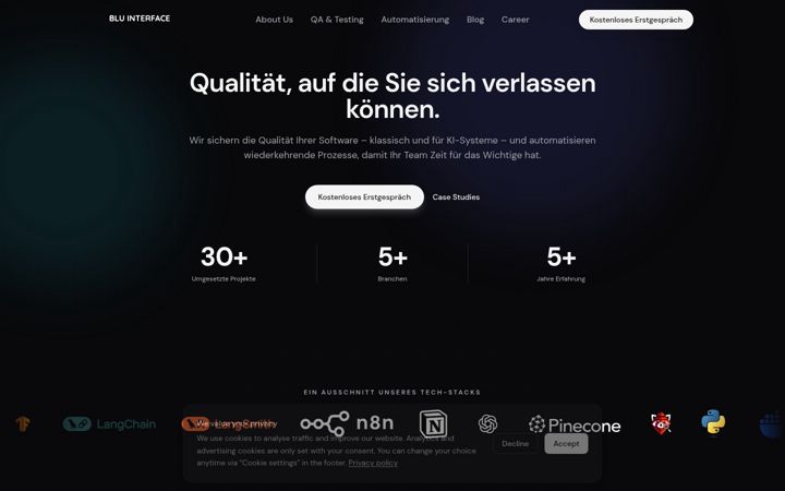 Screenshot of blu-interface.com