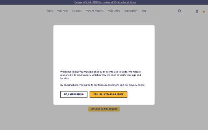 Screenshot of blu.com