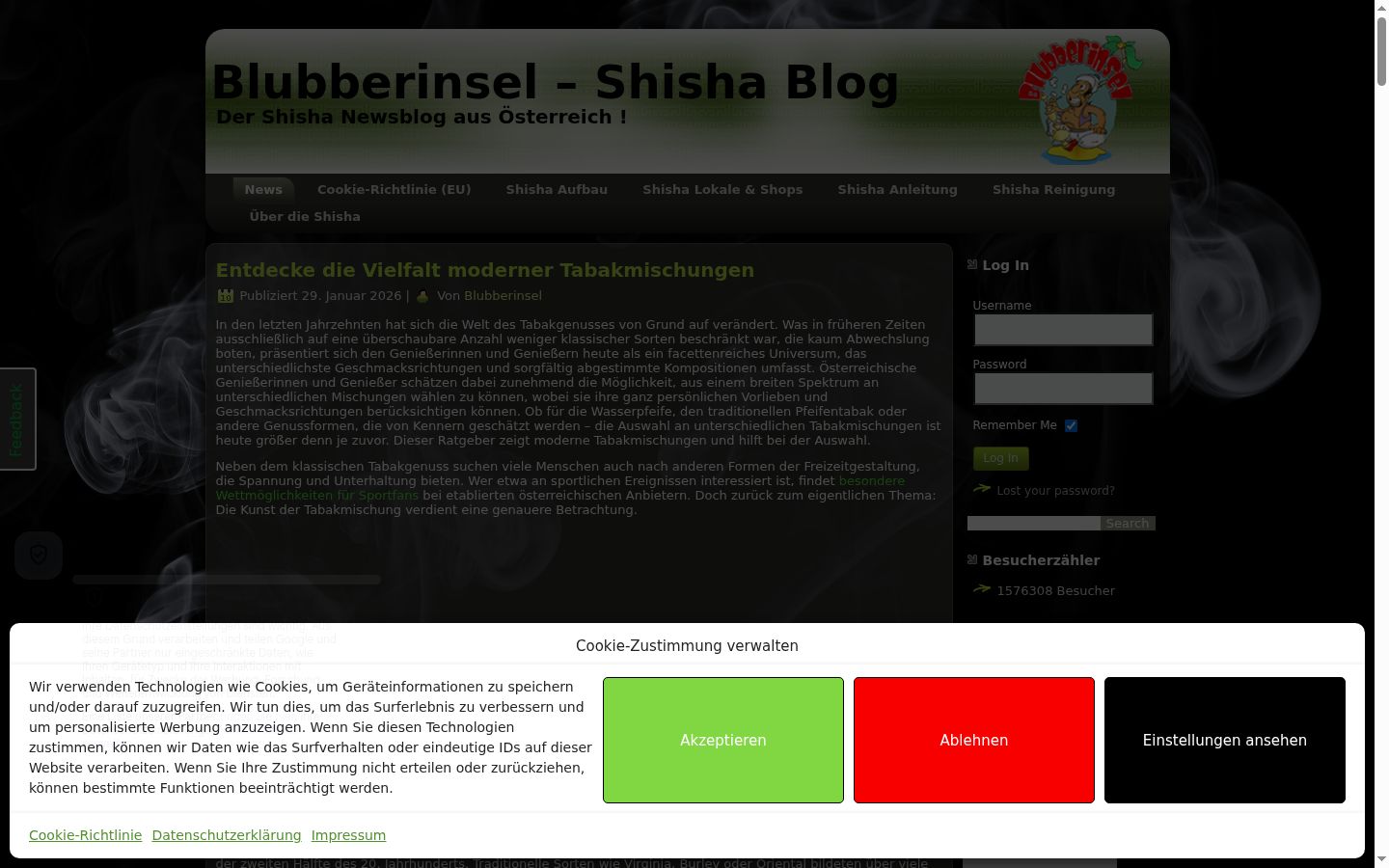 Screenshot tal-banner tal-kunsens muri qabel kwalunkwe interazzjoni