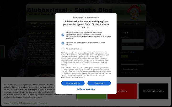 Screenshot of blubberinsel.at