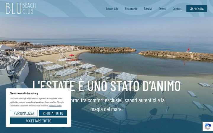 Screenshot of blubeachclub.it